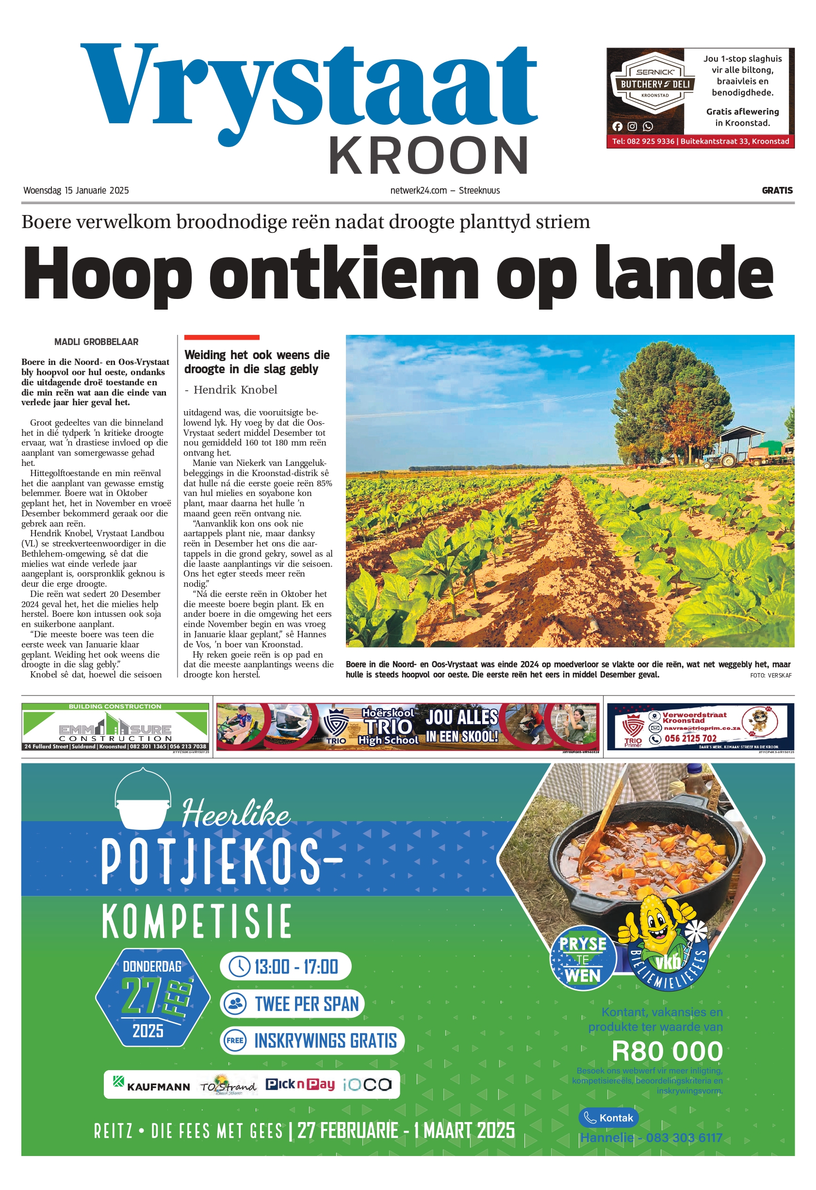 Cover Image VrystaatKroon 15 January 2025