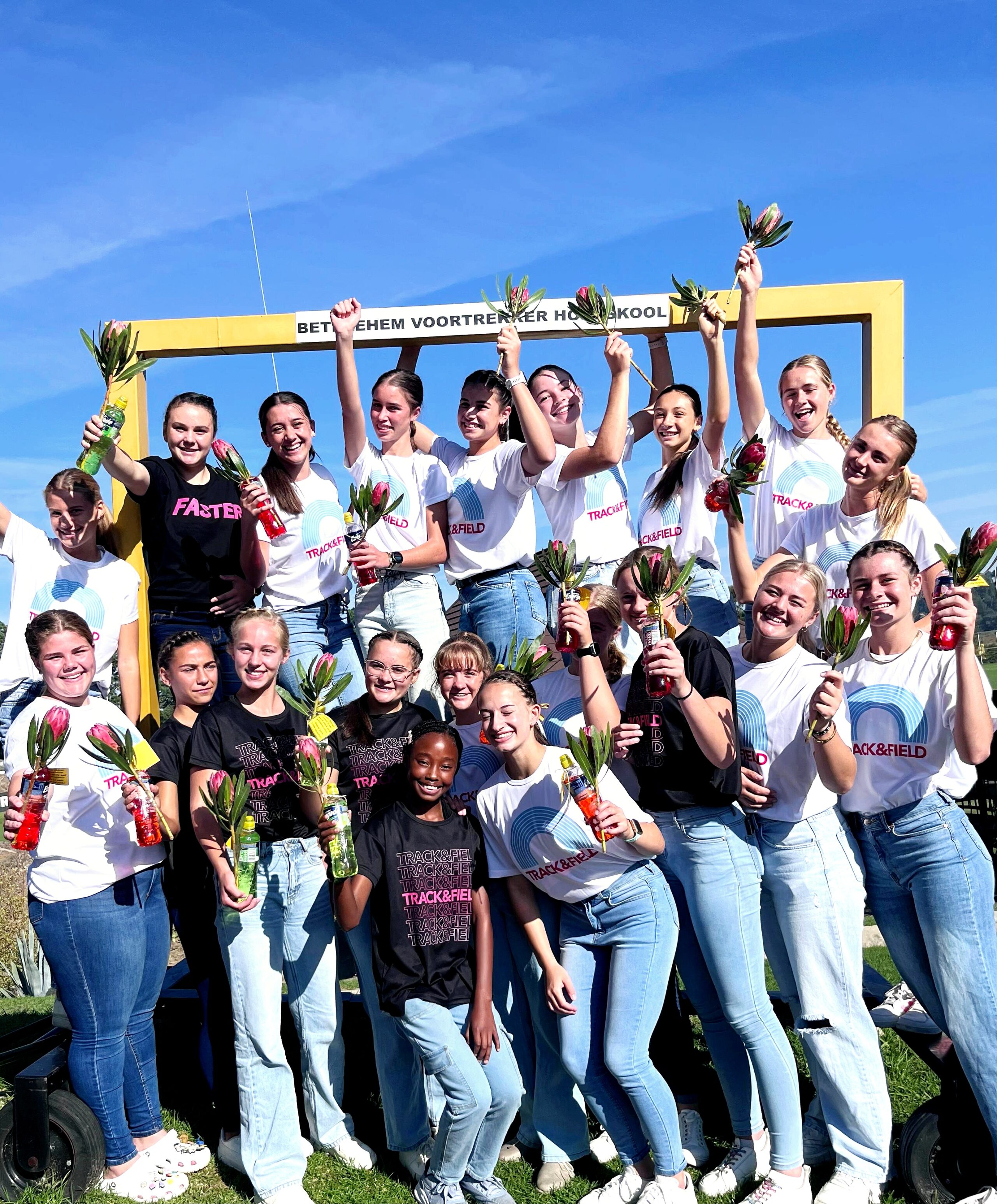 Atletiekspan maak skoonskip