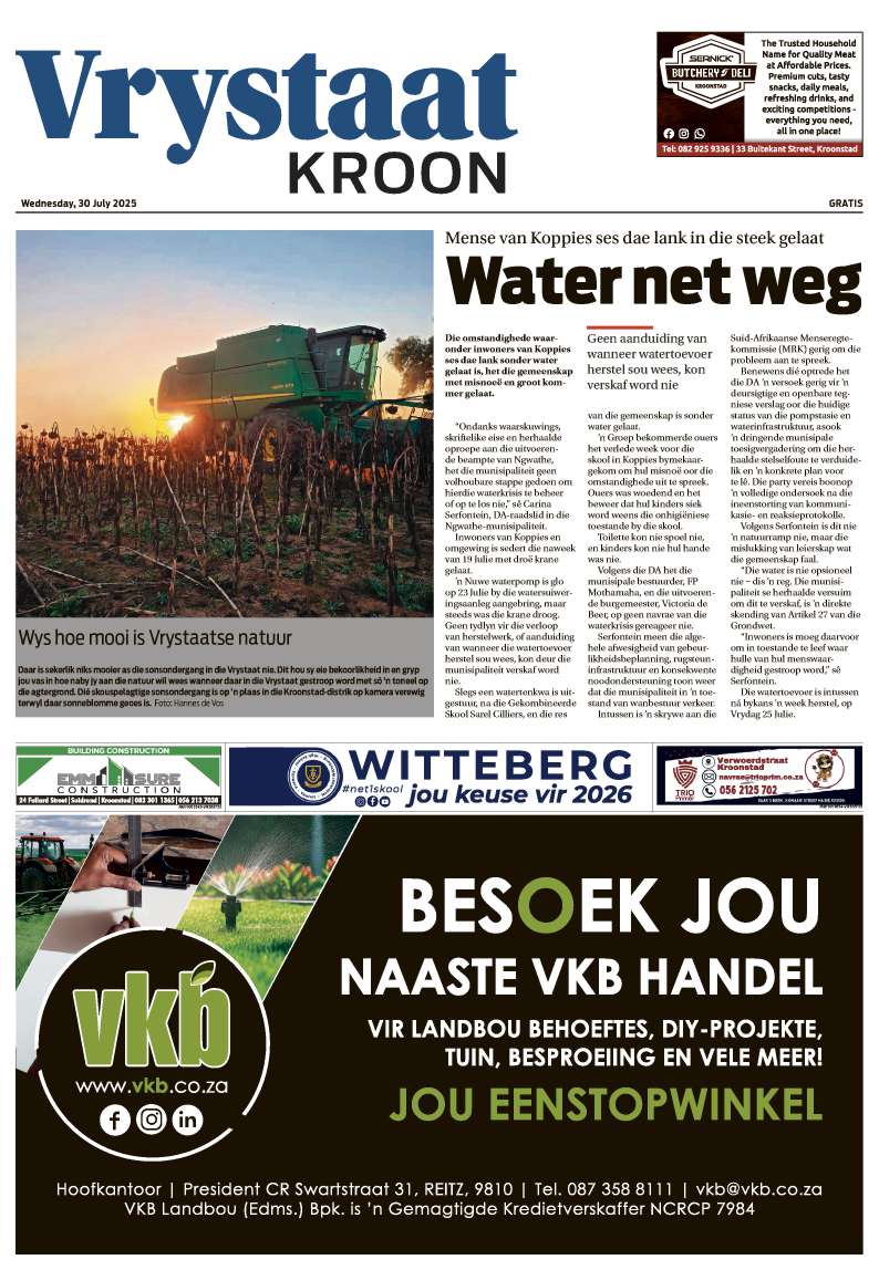 VrystaatKroon E-edition – 30 July 2025