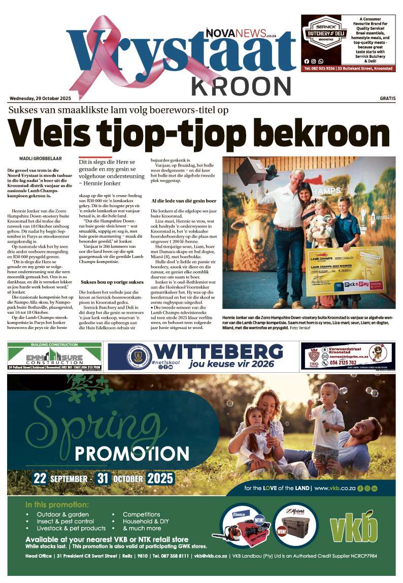VrystaatKroon E-edition-29 October 2025