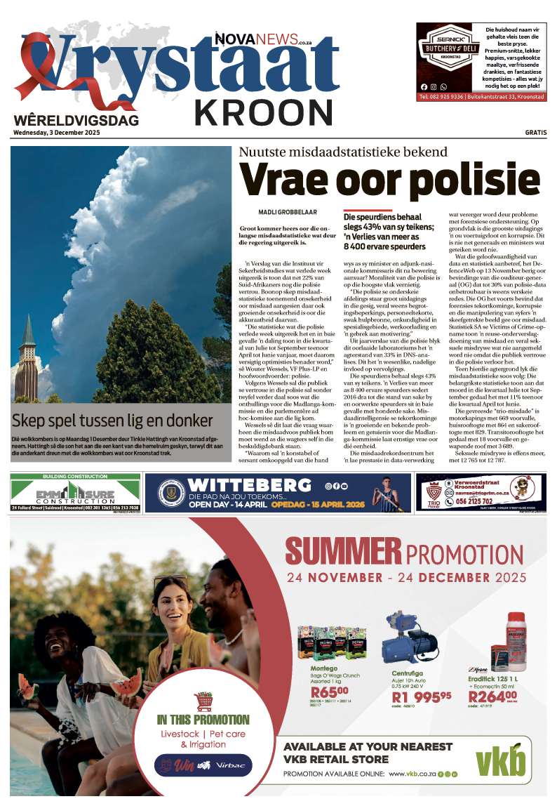 VrystaatKroon E-edition – 3 December 2025