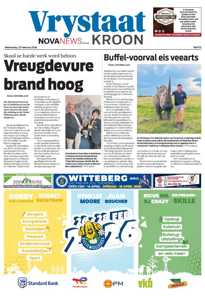 VrystaatKroon E-edition 25 February 2025