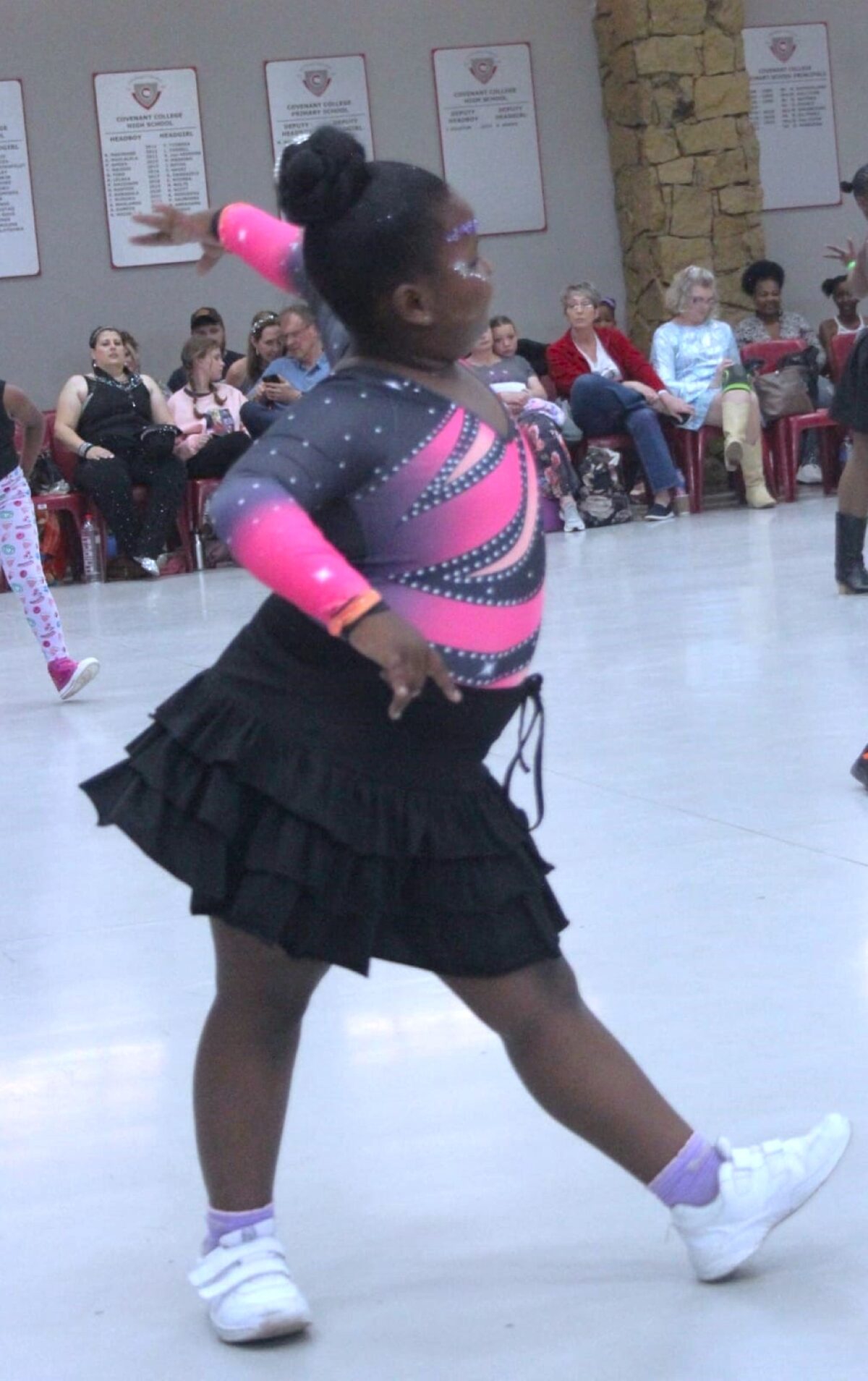 Khotsi Khantsi, who has only been dancing for one year, seen here in action on the dance floor. 