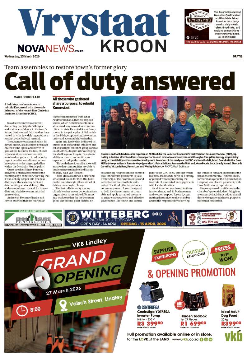 VrystaatKroon E-edition – 25 March 2026