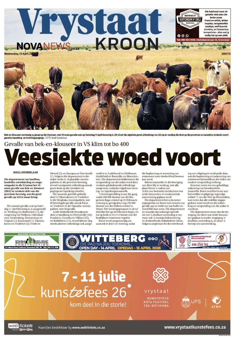 VrystaatKroon E-edition 15 April 2026