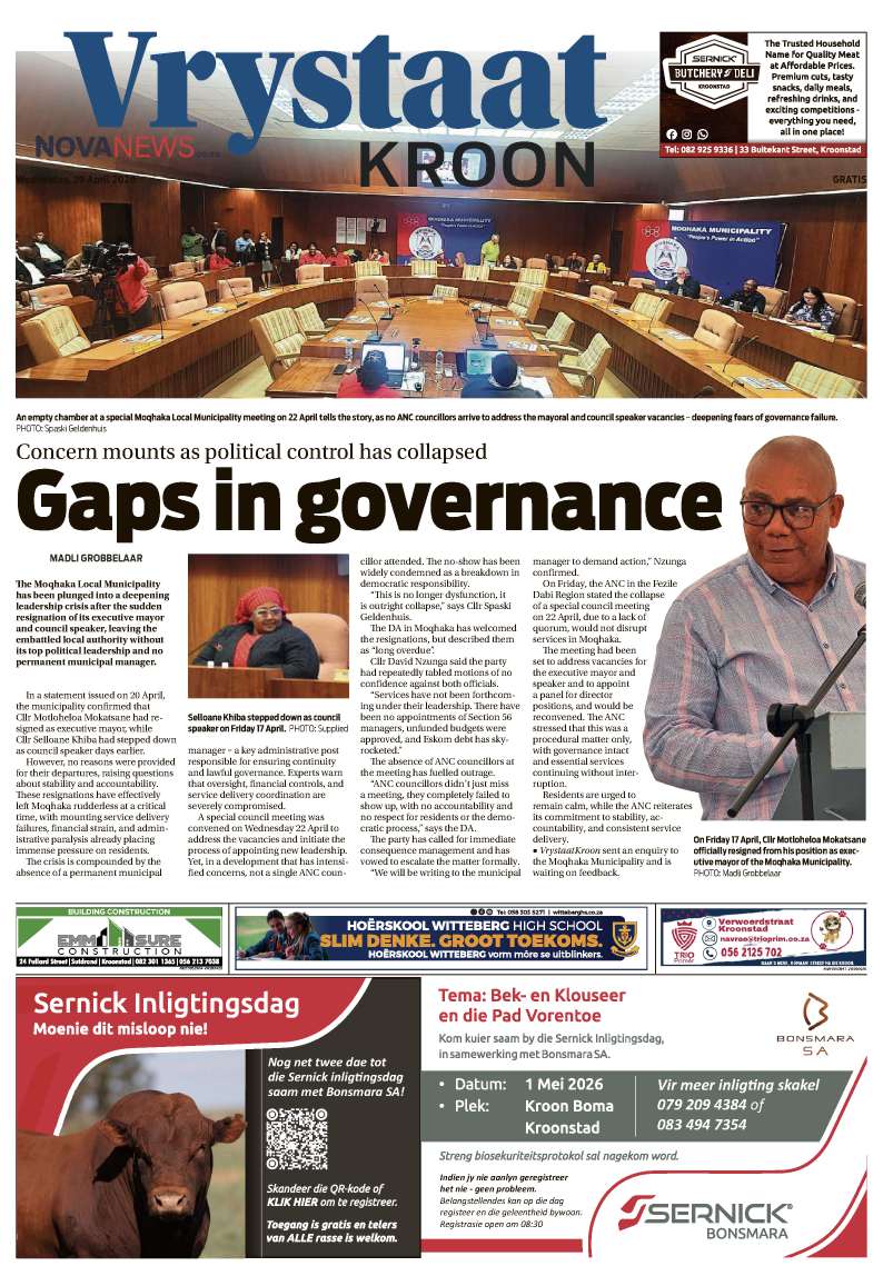 VrystaatKroon E-edition – 29 April 2026