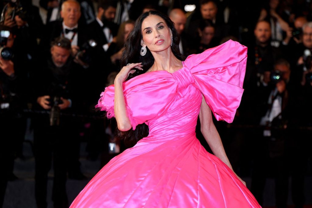 Demi Moore arrives for the screening of the film "Paper Tiger".