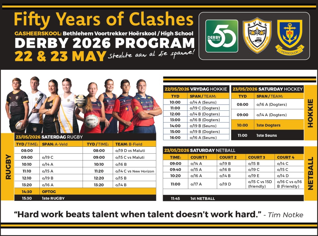 Derby 2026 Program