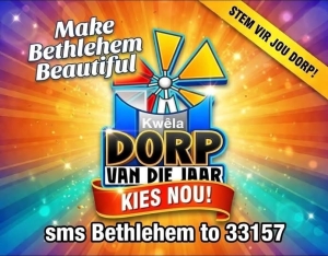 GEBORG | Stem vir Bethlehem as kykNET Kwêla Dorp van die Jaar 2026