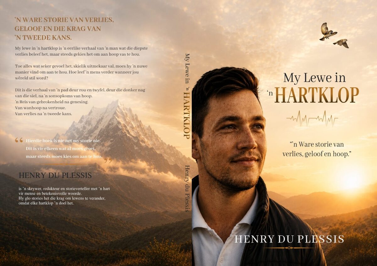 Du Plessis se boek My lewe in 'n Hartklop waar hy sy ware verhaal met lesers deel. Foto: Verskaf