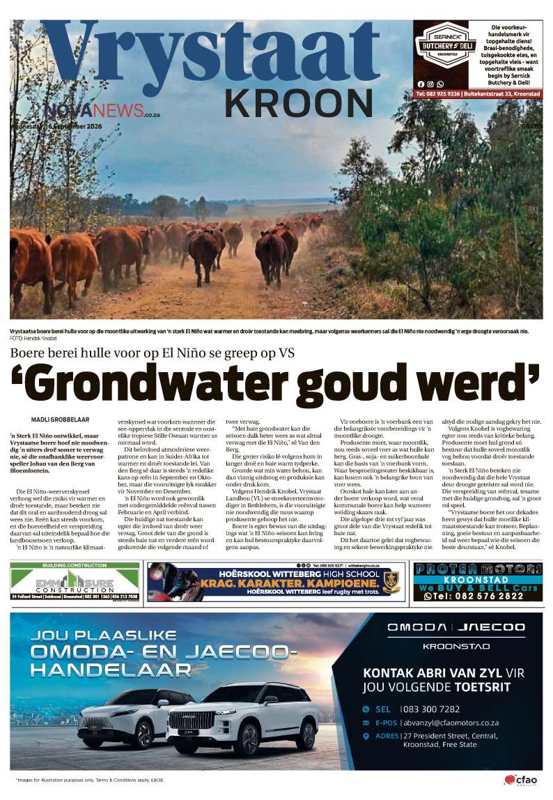 VrystaatKroon E-edition – 16 September 2026