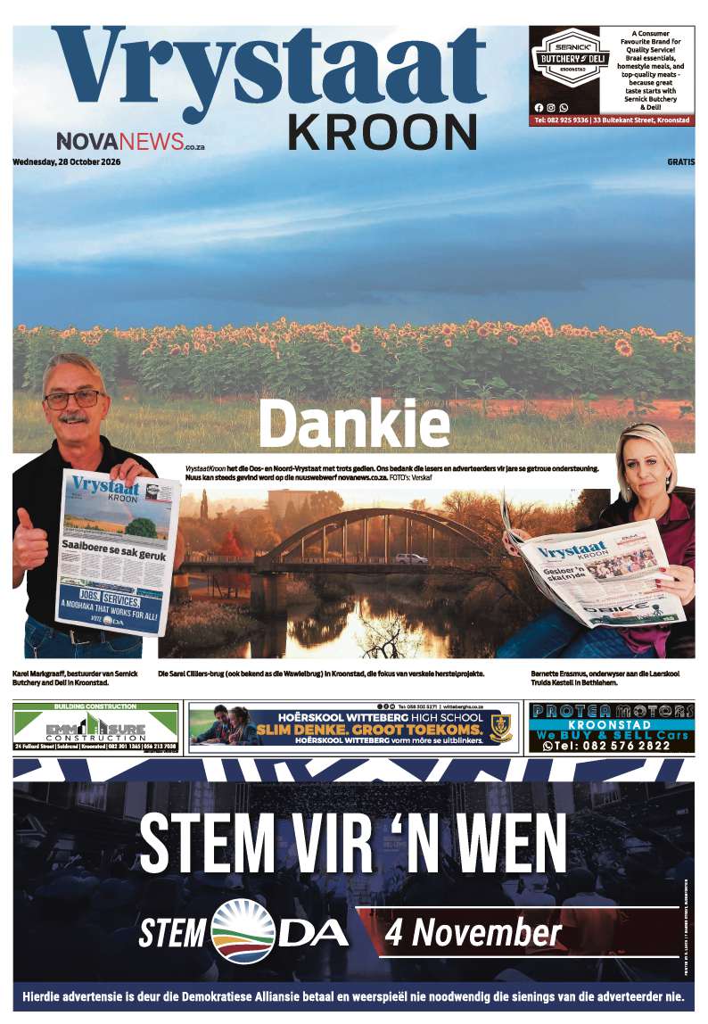 VrystaatKroon E-edition – 28 October 2026