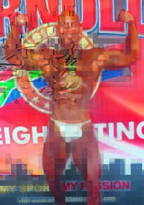 Faldie bult sy spiere vir brons