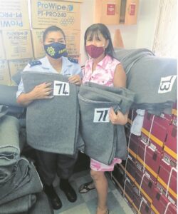 Atlantis police cell blankets numbered