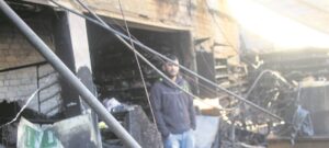 Winkel in puin gelê ná brand