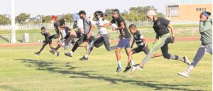 Atletiek-oefeninge in volle gang
