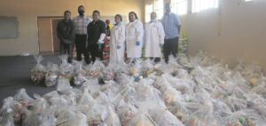 Local company is providing food parcels to community