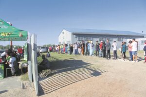 Atlantis-kiesers slaan res blouoog