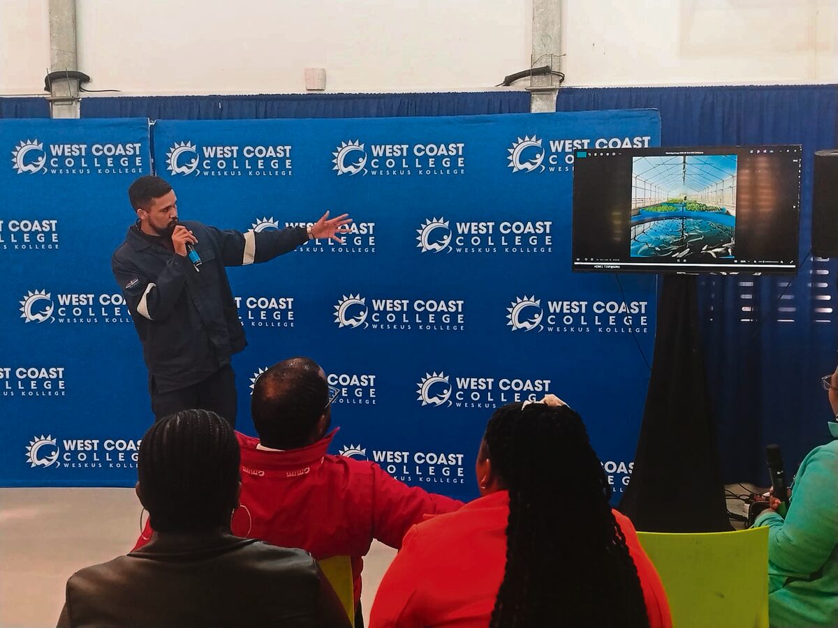 One of the contestants, Alfred America, a top 10 competitor, pitches his innovative business idea to the judges.