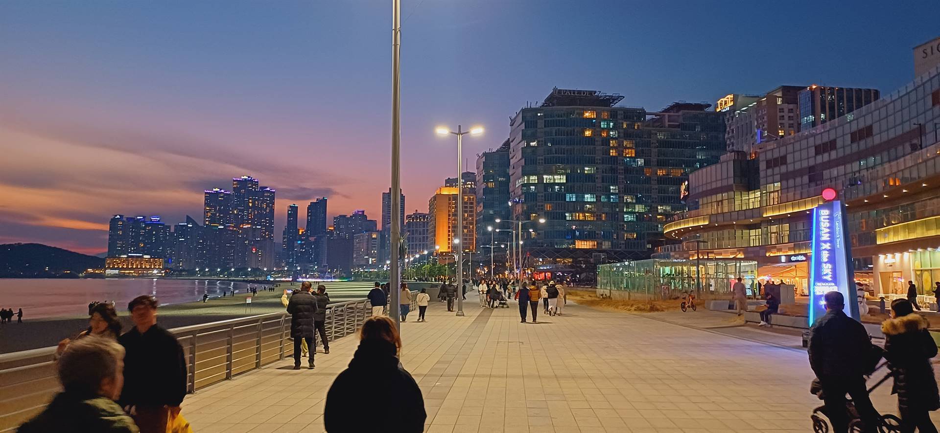 'n Strandfront in Suid-Korea