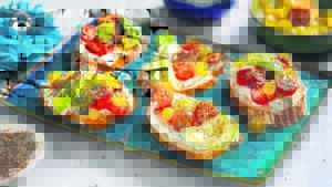 Labneh and tomato on sourdough