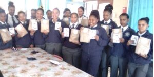 Skool kry sanitêre doekies
