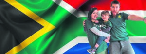 Weskus-inwoners skitter in groen en goud vir die Bokke