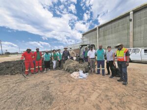 The composting team trained to improve operations