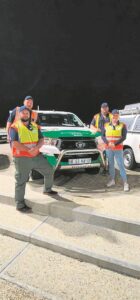 Buurtwagte patrolleer