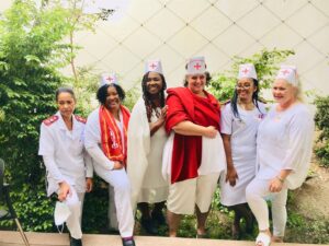 Modern day Nightingales dressed in traditional whites