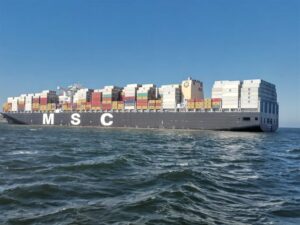 Container carrier in the Port of Saldanha