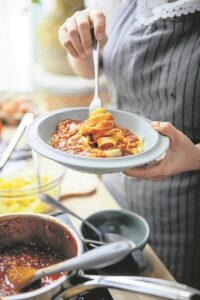 Ragù tagliatelle vir vier
