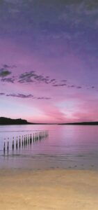Dramatic lilac hues of a Langebaan sunset captured