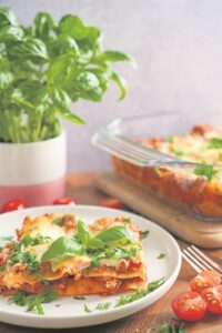 Vegetariese lasagne vir die kouer weer