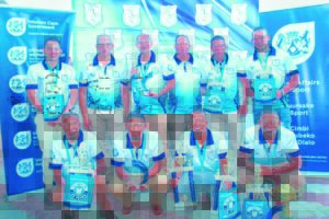 Krieketspelers wys slag op veld