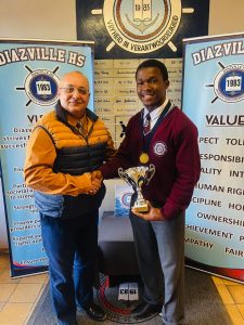 Diazville High boxer at AFBC event in Guinea