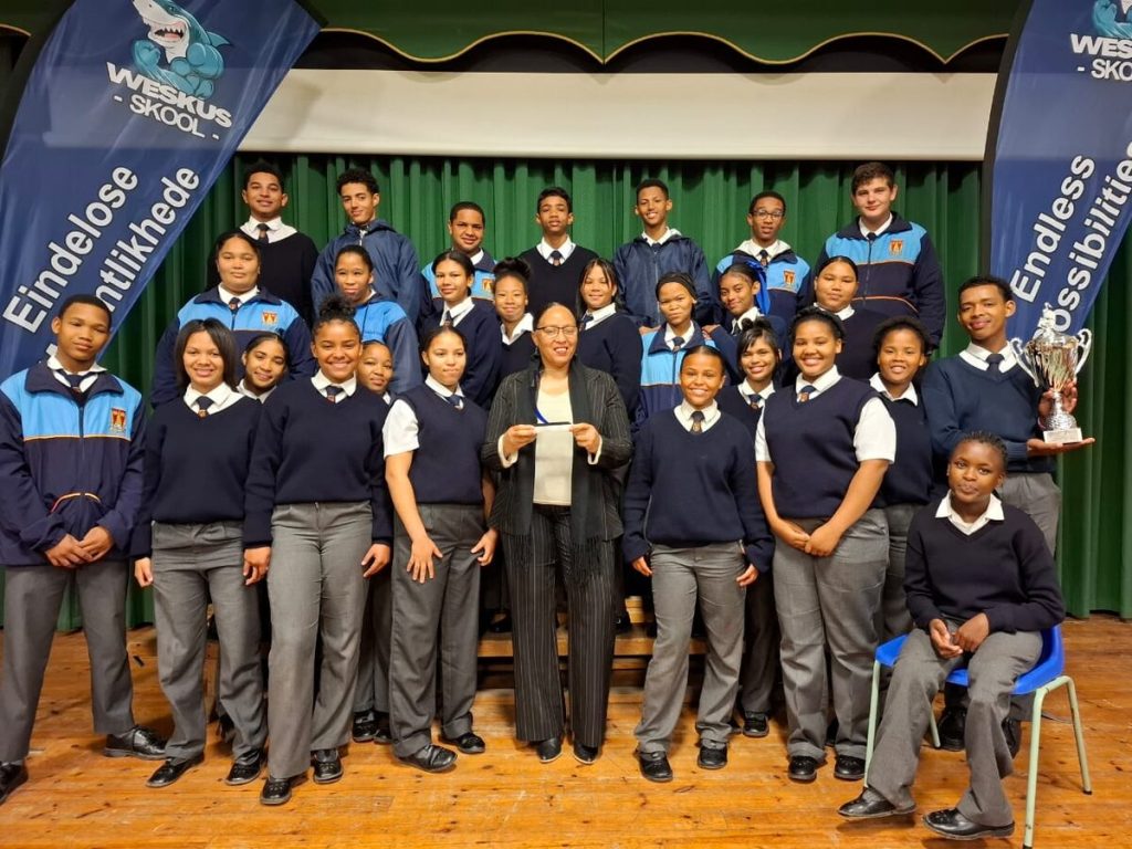 The school choir of Weskus Skool in Saldanha took part in the South African Schools Choral Eisteddfod  2025 (SASCE). Winning the trophy at district level for special schools in the high-school category was an achievement, qualifying them to participate at provincial level on Thursday 5 June. Although coming second, they did not qualify for the nationals. It was still a huge achievement for them as a choir that started from scratch at the beginning of the year. The school is proud of every member of its choir.