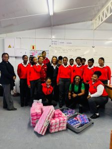 Likhona sanitary donation drop-off