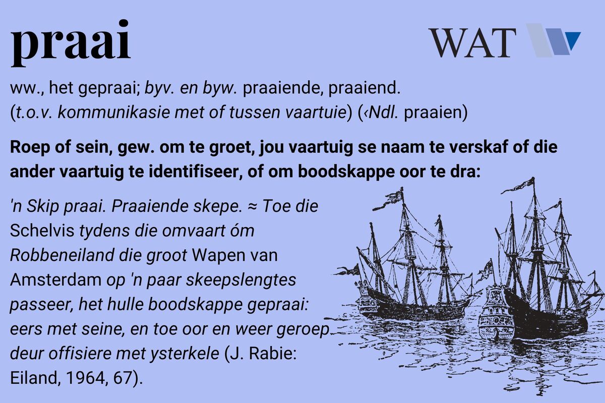 Woord van die week | praai