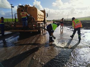 Waterlogged and damaged roads drained, repaired