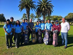 West Coast Racing sponsors golf bags for Diazville High’s golf team