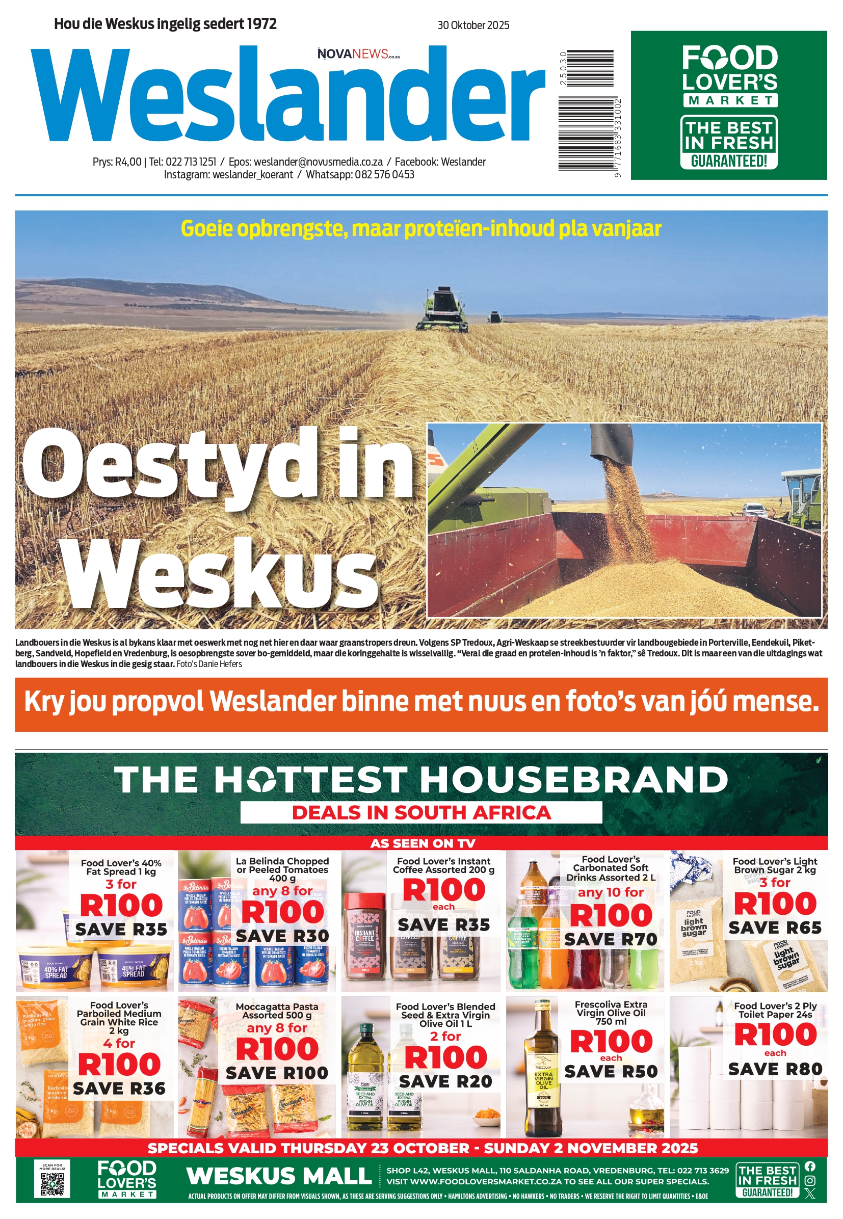 Weslander Food Lovers Market - 30 October 205