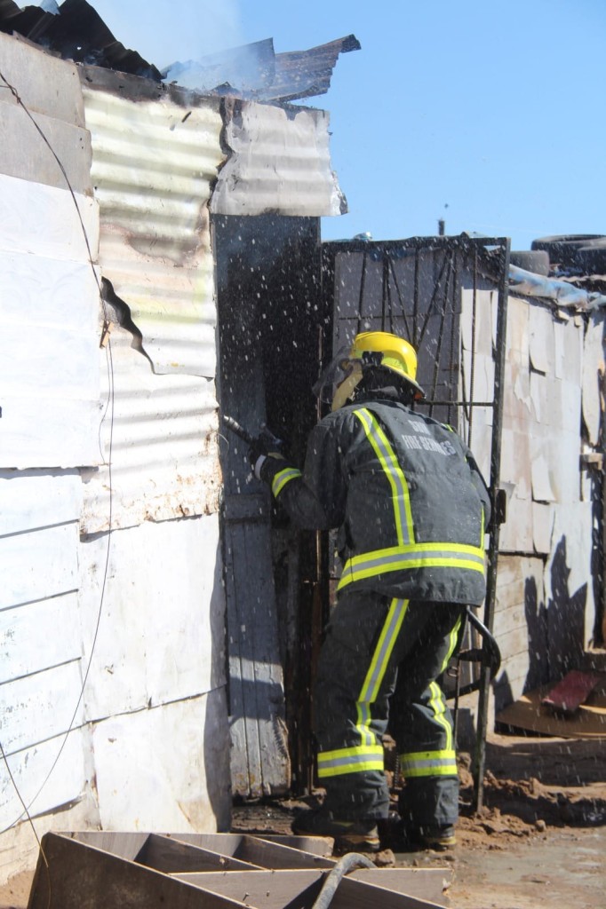 Firefighters on the scene put in their best effort to extinguish the blaze.