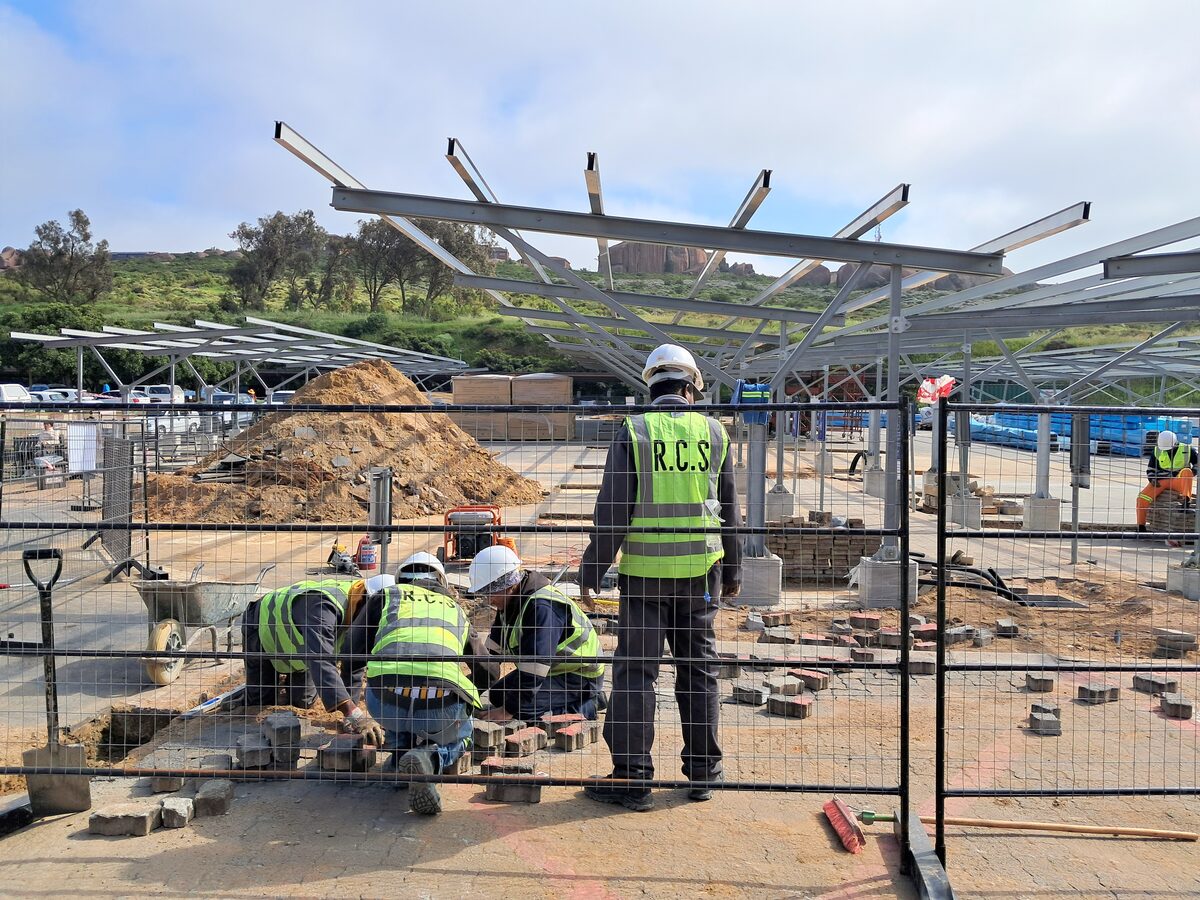Solar car ports do double duty