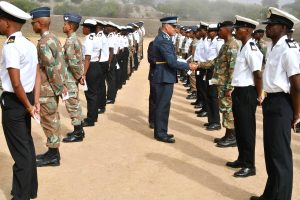 Parade at military academy
