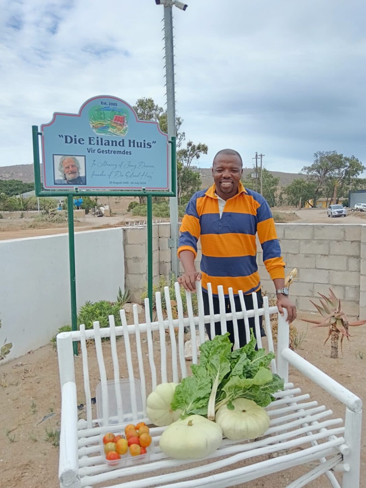 Toboy loves giving back in vegetables.