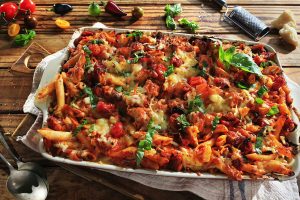RECIPE | Enjoy a creamy tomato and chicken pasta bake