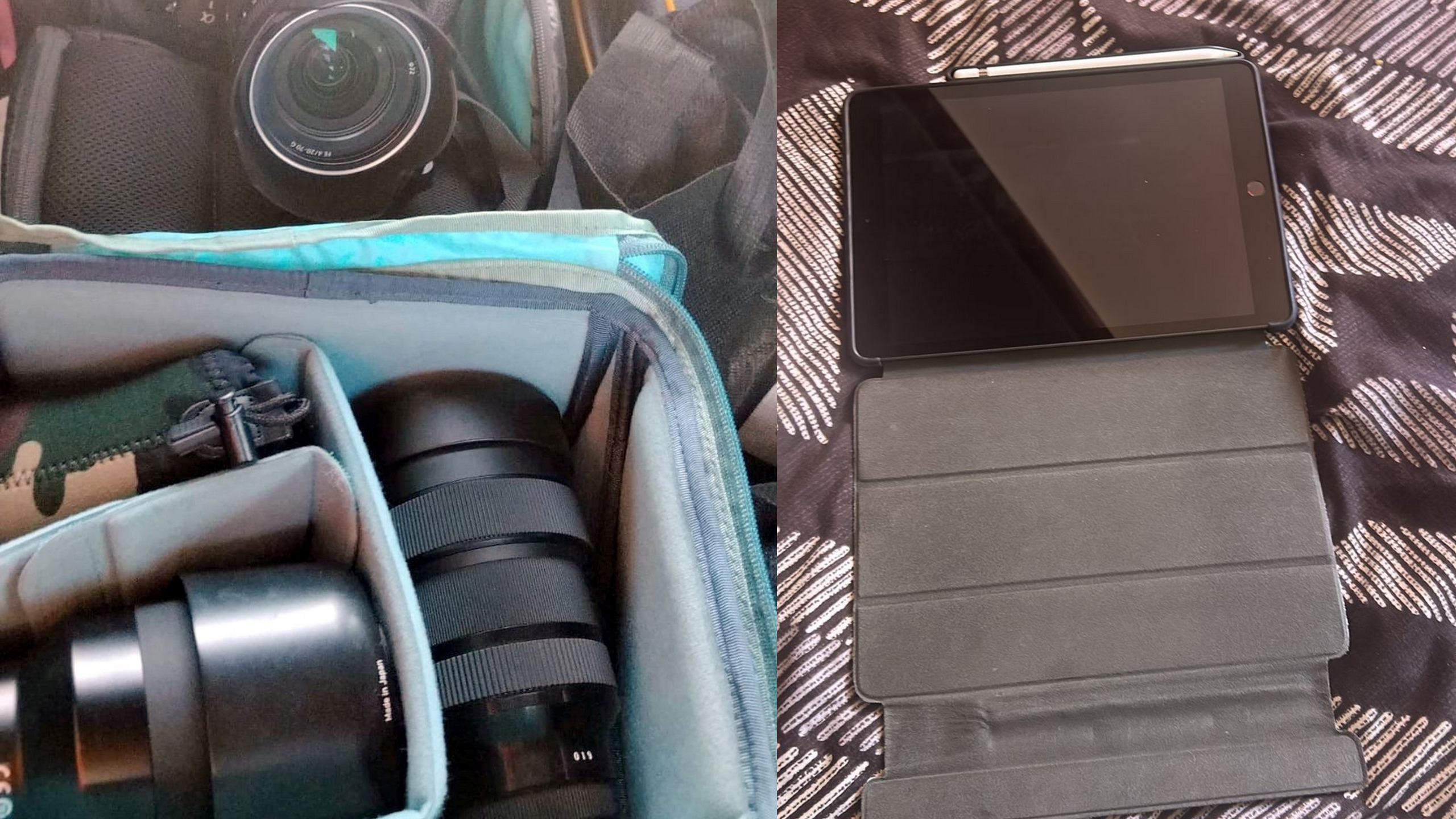 Speurvernuf spoor kamera en tablet op