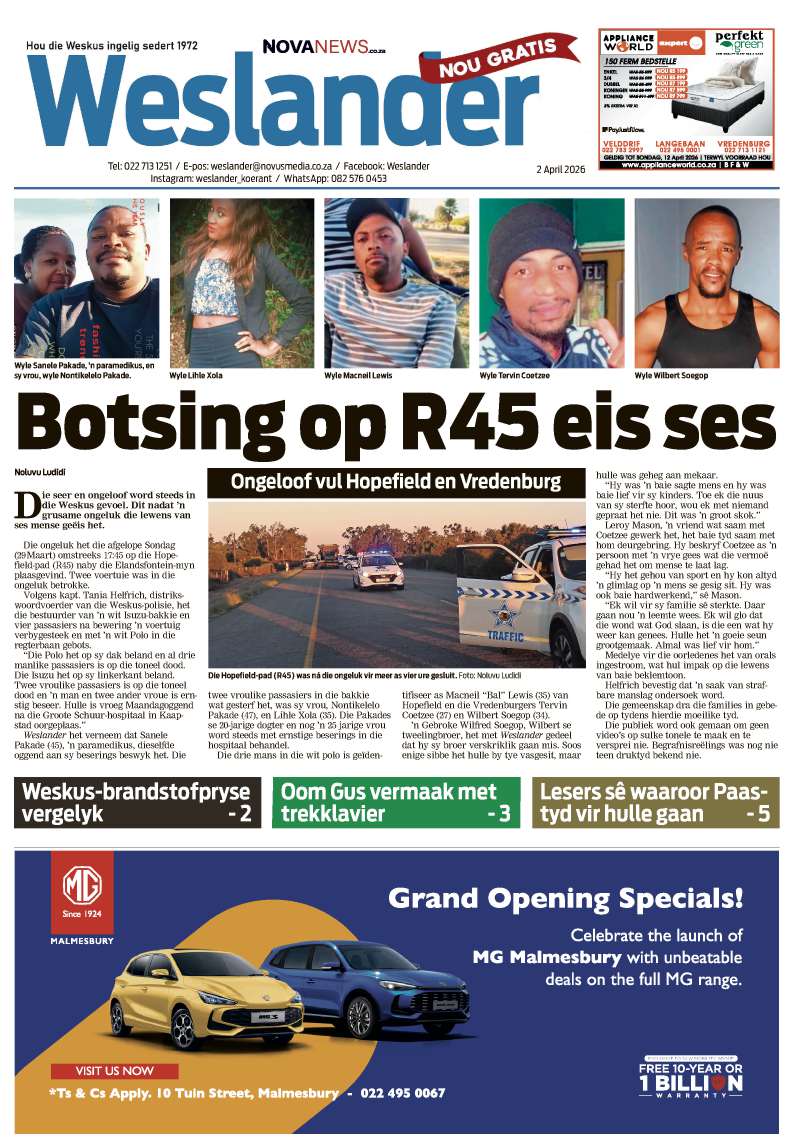 Weslander E-Edition – 2 April 2026