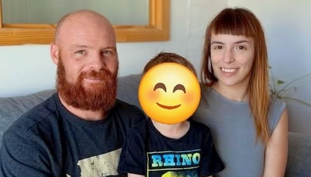 Hendrik Viljoen and Ilaria Gastaldo with their son